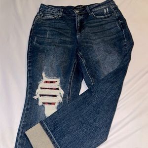 Brand new Judy Blue buffalo plaid, size 14